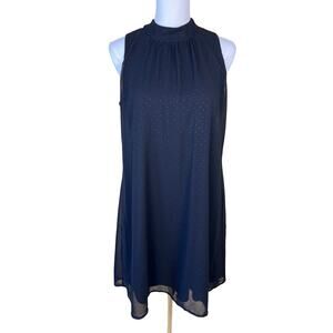 Women's Tommy Hilfiger Dress Black Polka Dot Sleeveless Casual Flowy Size 6